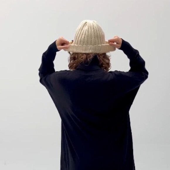 Fleece Lined Cable Knit Beanie Winter Hat Cozy Chunky Snow Cap